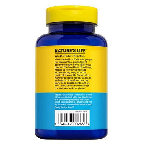Nature's Life, Niacinamide, 1000 mg, 100 tabs Nature's Life