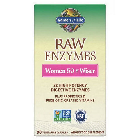 Garden of Life, RAW Enzymes Women, 50 & Wiser 90 caps Garden of Life