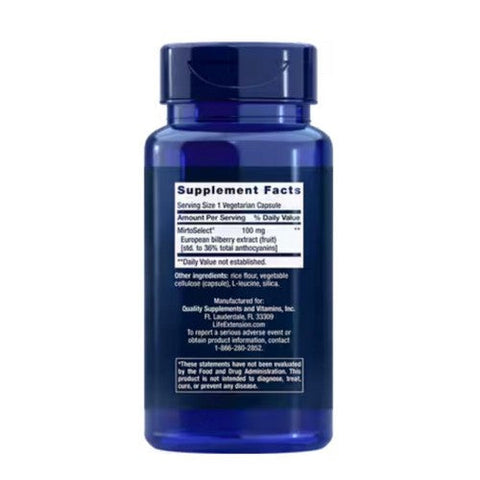 Life Extension, Bilberry Extract, 100 MG, 90 Veg Caps Life Extension