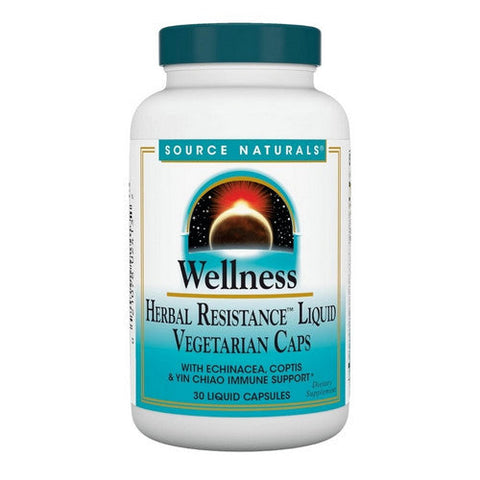 Source Naturals, Wellness Herbal Resistance Liquid, 30 Caps Source Naturals