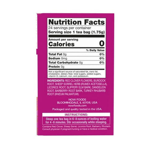 Now Foods, Ojibwa Herbal Cleansing Tea, 24 bags Now Foods