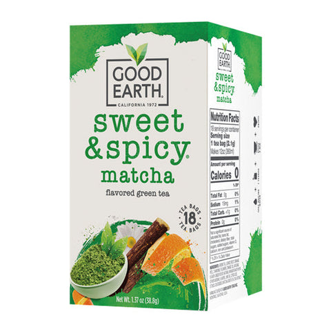 Good Earth Teas, Green Tea Matcha Sweet And Spicy, 18 Bags Good Earth Teas