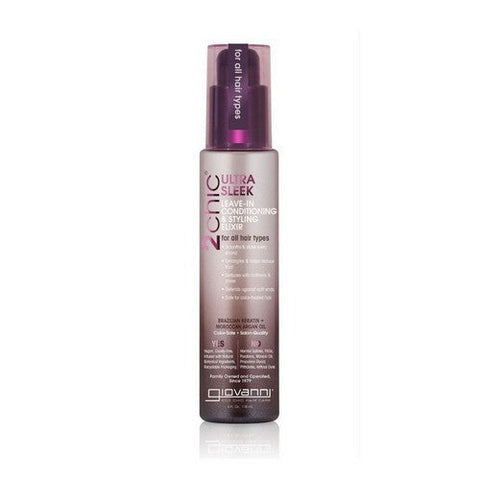 Giovanni Cosmetics, 2chic Ultra-Sleek Leave-In Conditioning & Styling Elixir, Brazilian Keratin & Argan Oil 4 oz Giovanni Cosmetics
