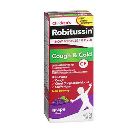 Robitussin, Childrens Cf Cough And Cold Relief Syrup, 4 oz Robitussin