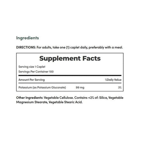 Nature's Bounty, Potassium, 99 Mg, 100 Caplets Nature's Bounty