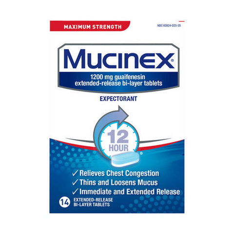 Airborne, Mucinex Expectorant Extended-Release Maximum Strength, 14 tabs Mucinex