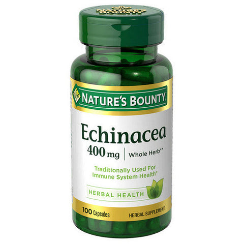 Nature's Bounty, Echinacea Capsules With New Formula, 400 Mg, 100 caps Nature's Bounty