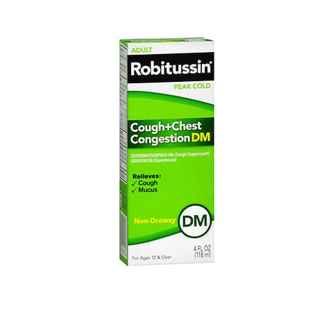 Robitussin, Adult Peak Cough & Chest Congestion Dm Liquid, 4 oz Robitussin
