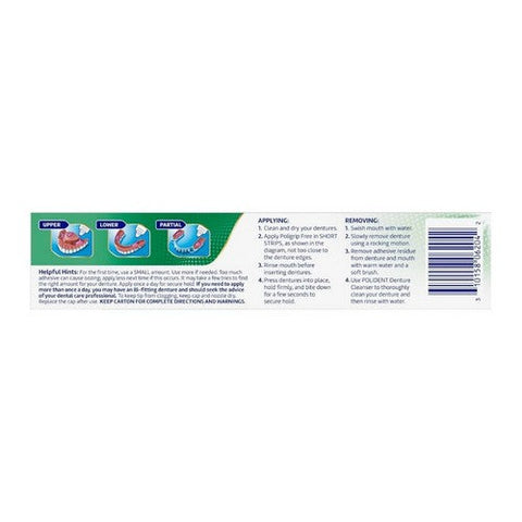 Super Poligrip, Denture Adhesive Cream Free, 2.4 Oz Super Poligrip