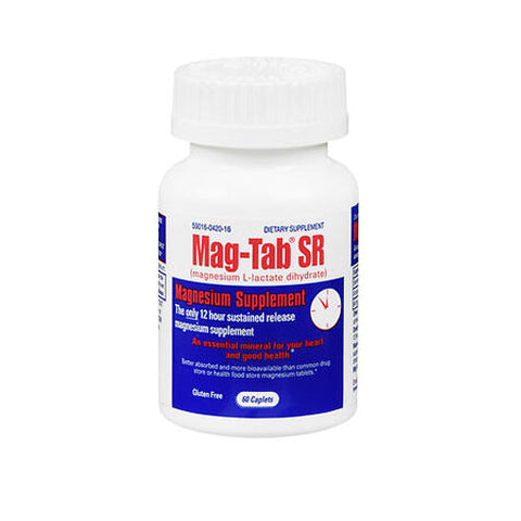 Mag-Tab, Mag Tab Sr Magnesium Supplement, 60 caplets Mag-Tab