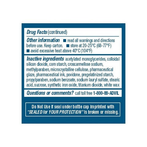 Advil, Ibuprofen Pain Reliever Fever Reducer, 200 Mg, 24 Caplets Advil