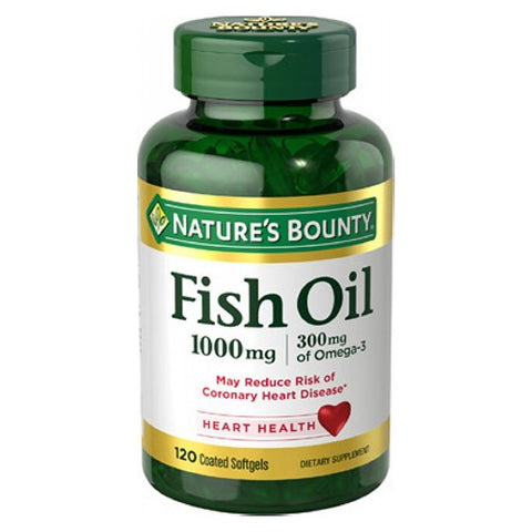 Fish Oil Of Omega-3 Coated Softgels 120 Count by Nature's Bounty