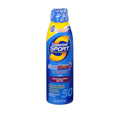 Coppertone, Sport Clear Continuous Spray Sunscreen Ultra Sweatproof Spf 50, 6 oz Coppertone
