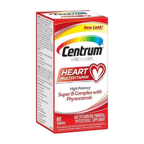 Centrum, Specialist Multivitamin/Multivitamin Tablets For Heart, 60 tabs Centrum