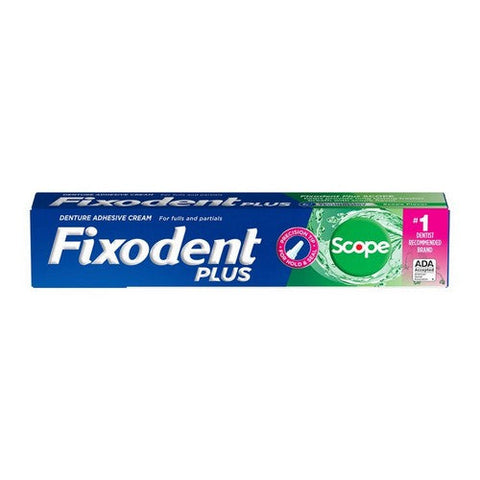Fixodent, Plus Scope Denture Adhesive Cream, 2 Oz Fixodent