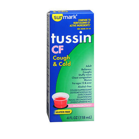 Sunmark, Tussin Cf Cough & Cold Liquid, 4 oz Sunmark